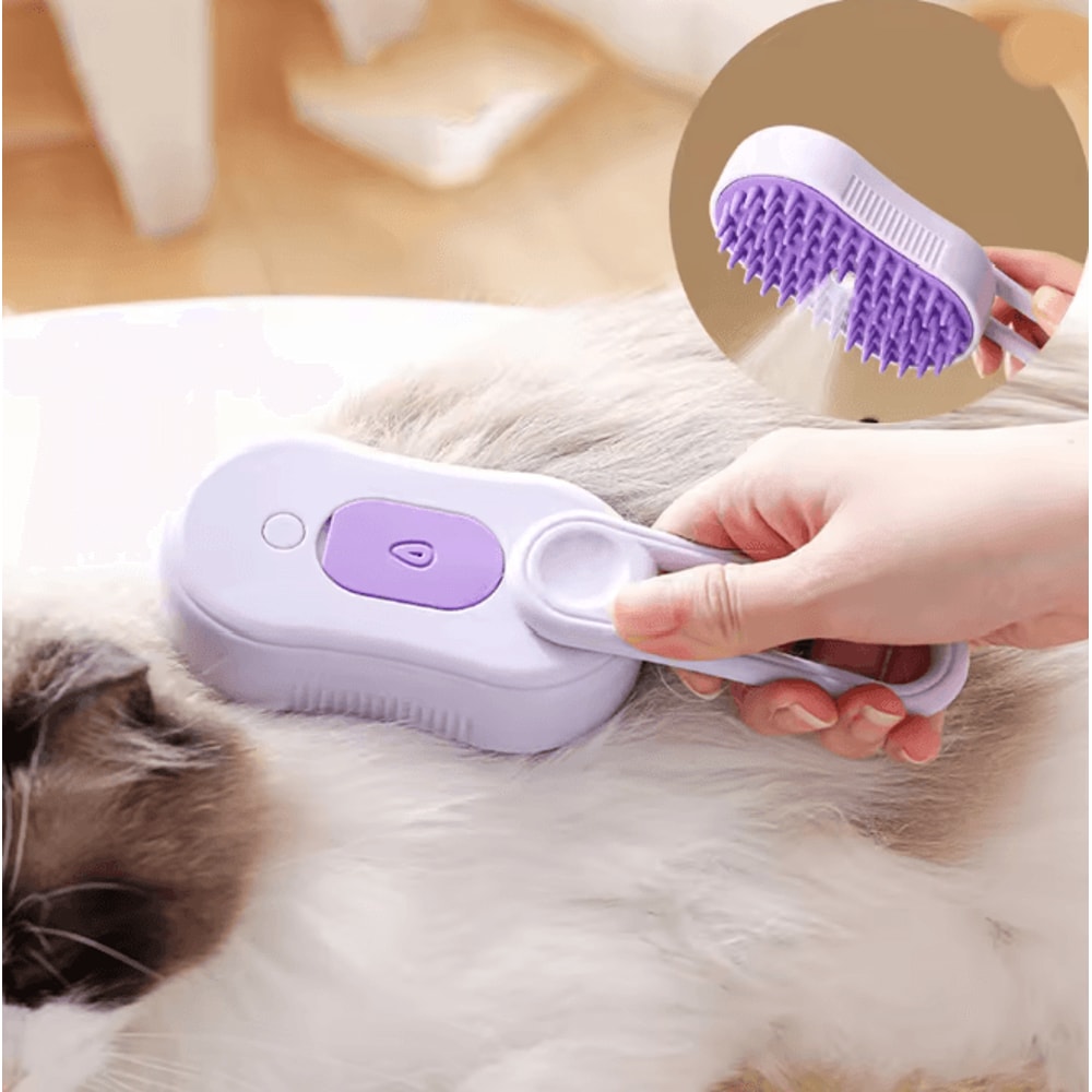 Pet Steam Grooming Brush Spray Comb For Cats And Dogs 0