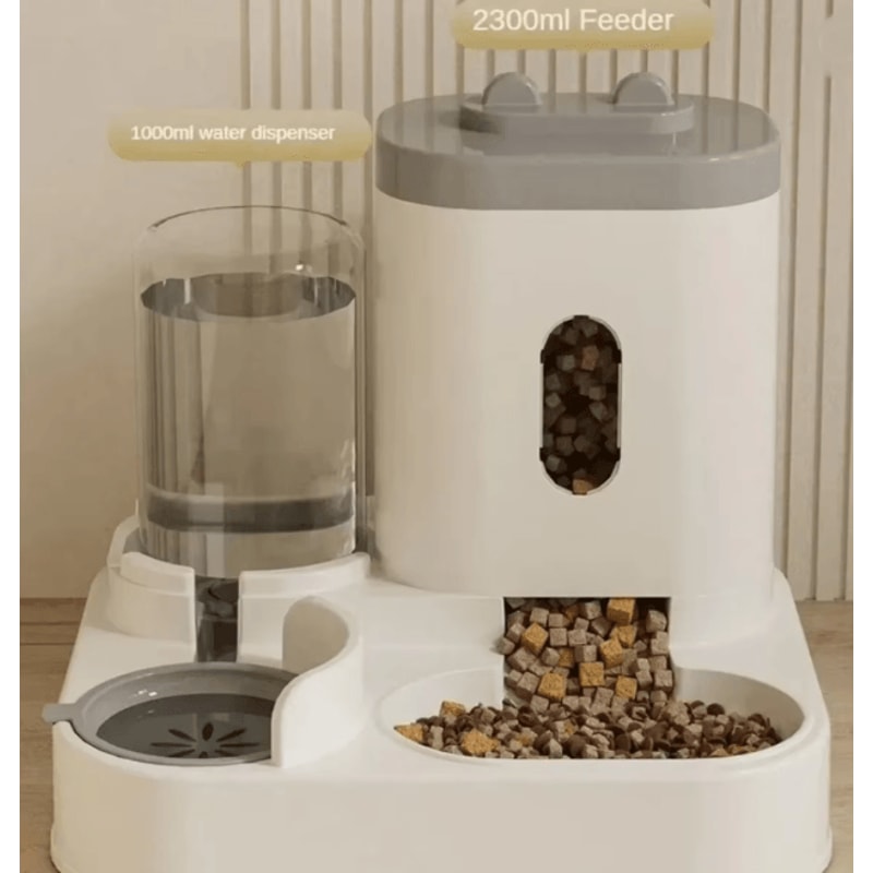 Automatic Pet Feeder With Water Fountain Large Capacity Food Dispenser 1