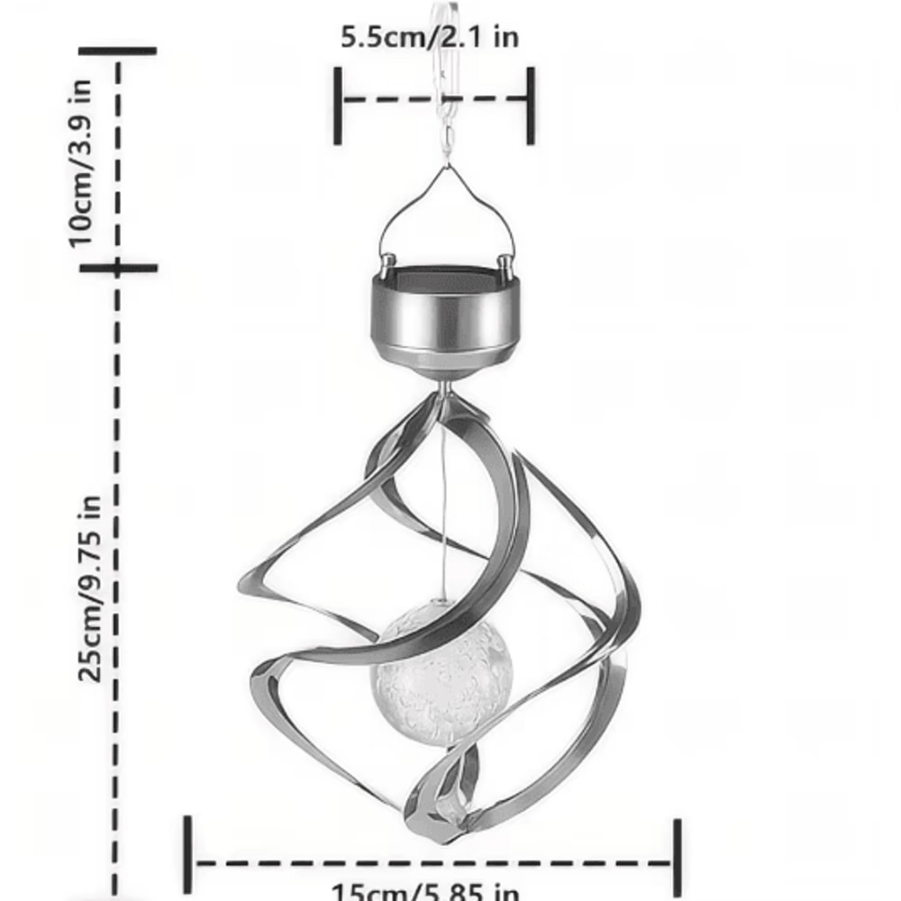 Celestial Glow Solar Wind Chime Light Outdoor Garden Decor 3