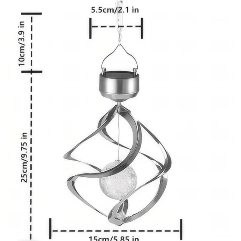 Celestial Glow Solar Wind Chime Light Outdoor Garden Decor 3