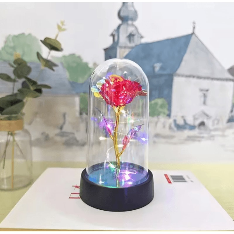 Eternal Rose LED Light Gift Romantic Artificial Flower Decor 9