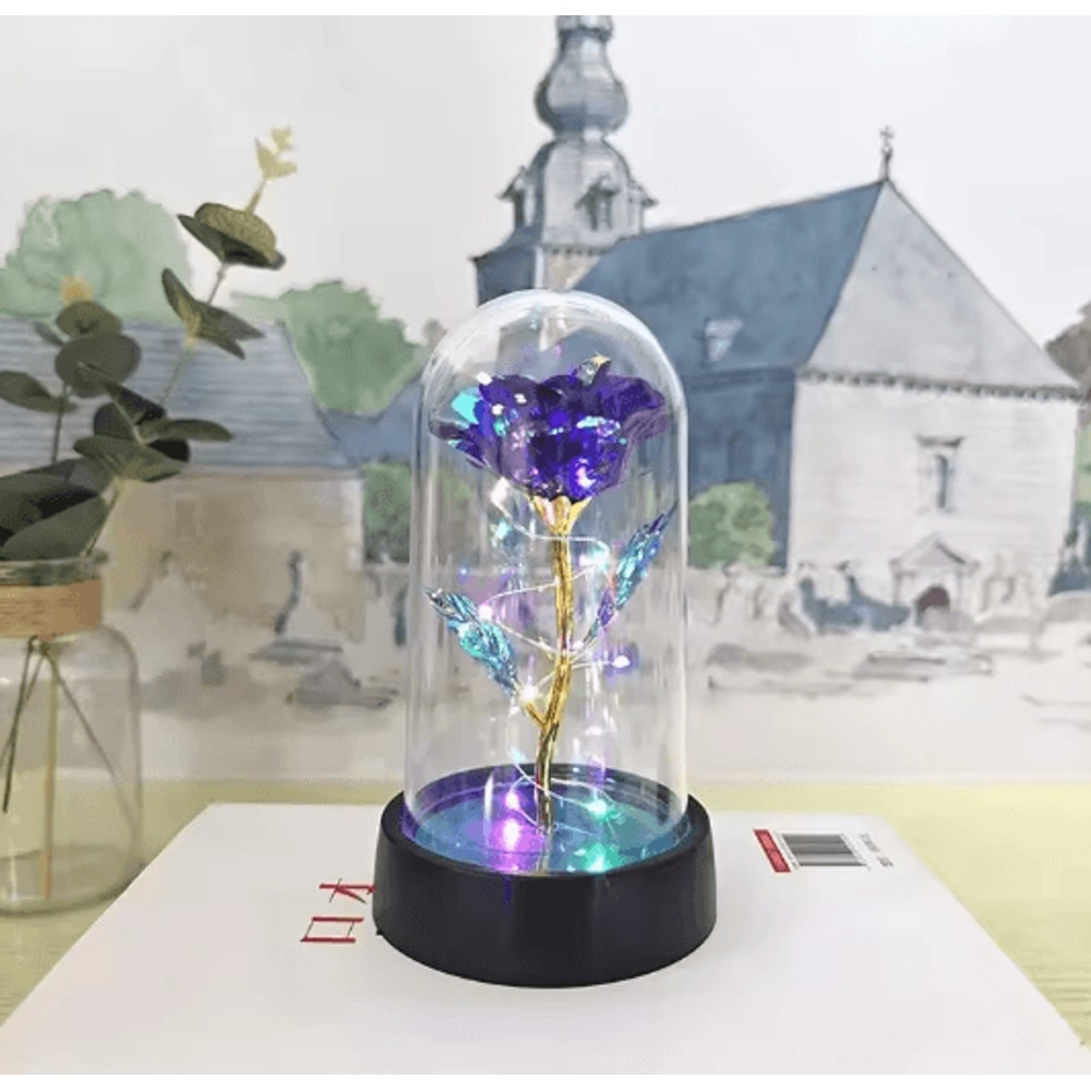 Eternal Rose LED Light Gift Romantic Artificial Flower Decor 10