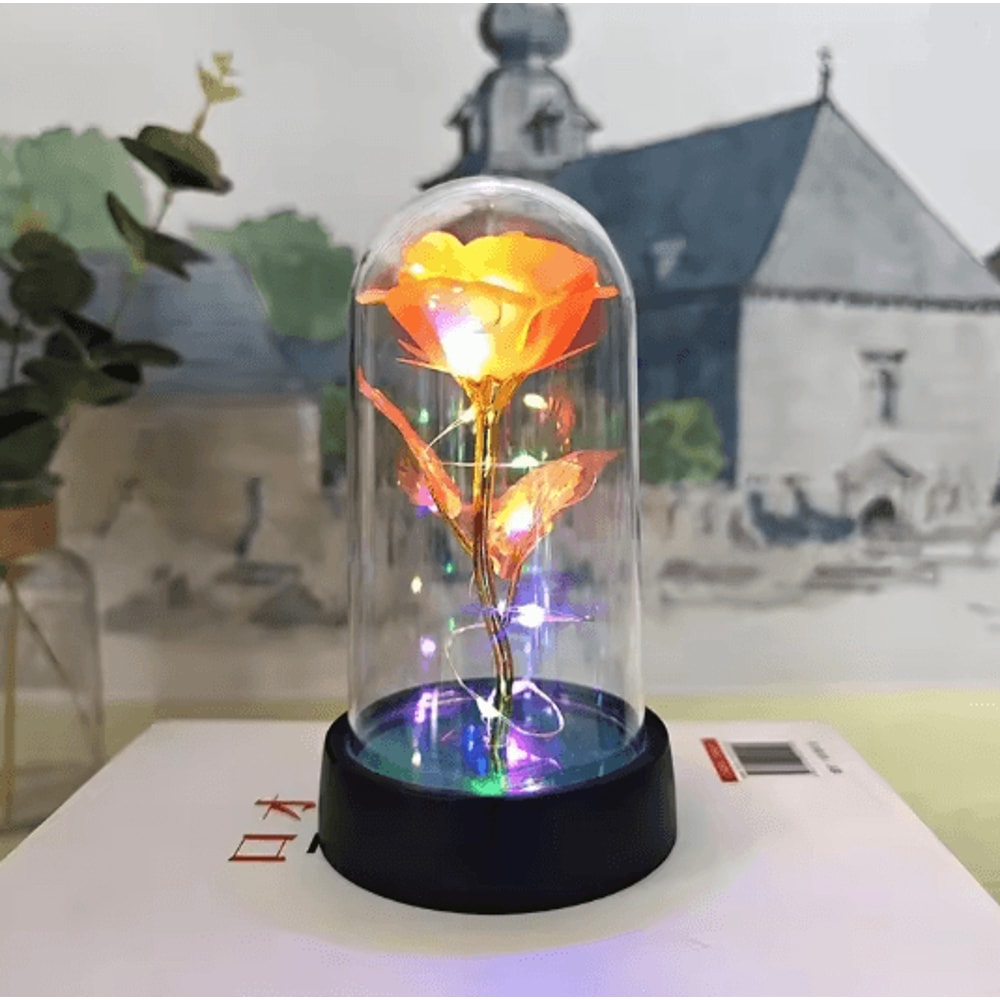 Eternal Rose LED Light Gift Romantic Artificial Flower Decor 13