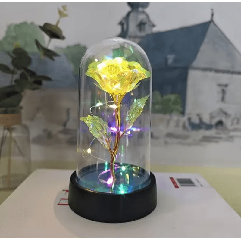 Eternal Rose LED Light Gift Romantic Artificial Flower Decor 14