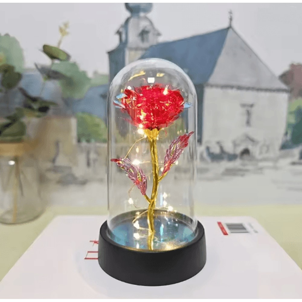 Eternal Rose LED Light Gift Romantic Artificial Flower Decor 2