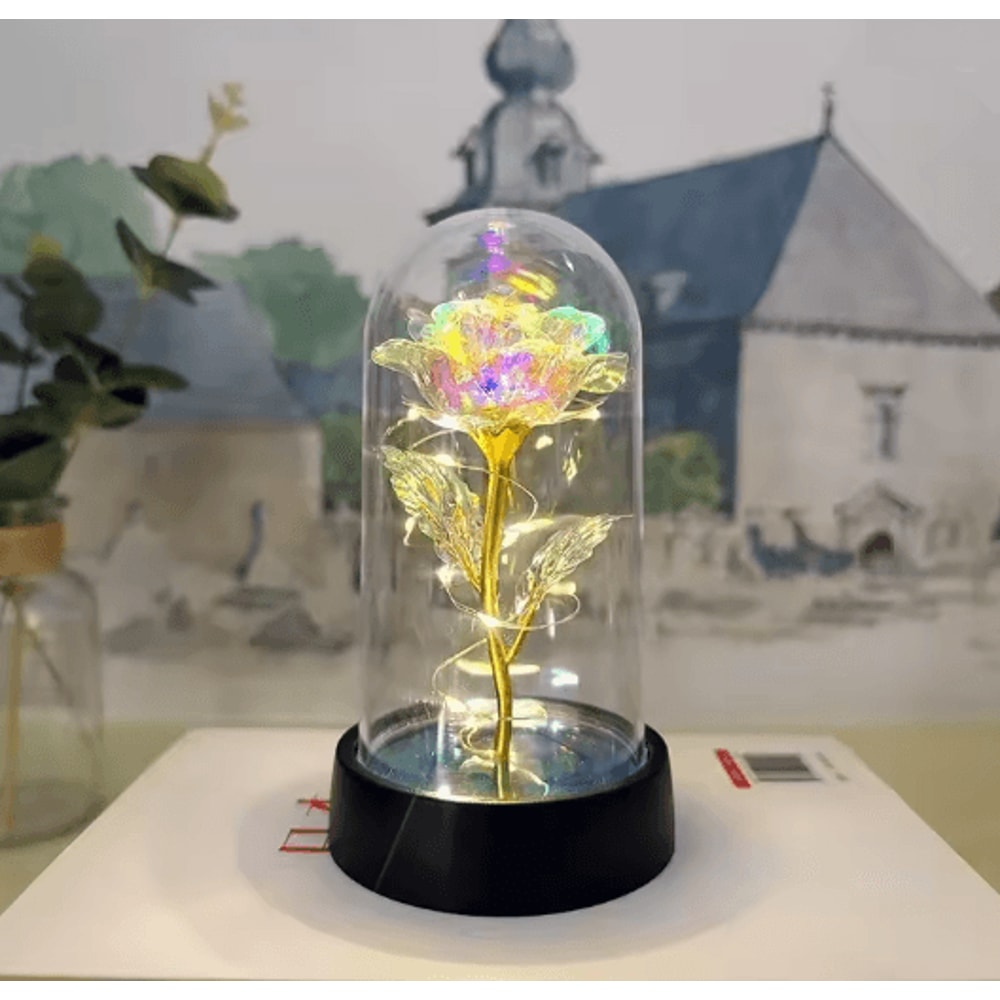 Eternal Rose LED Light Gift Romantic Artificial Flower Decor 6