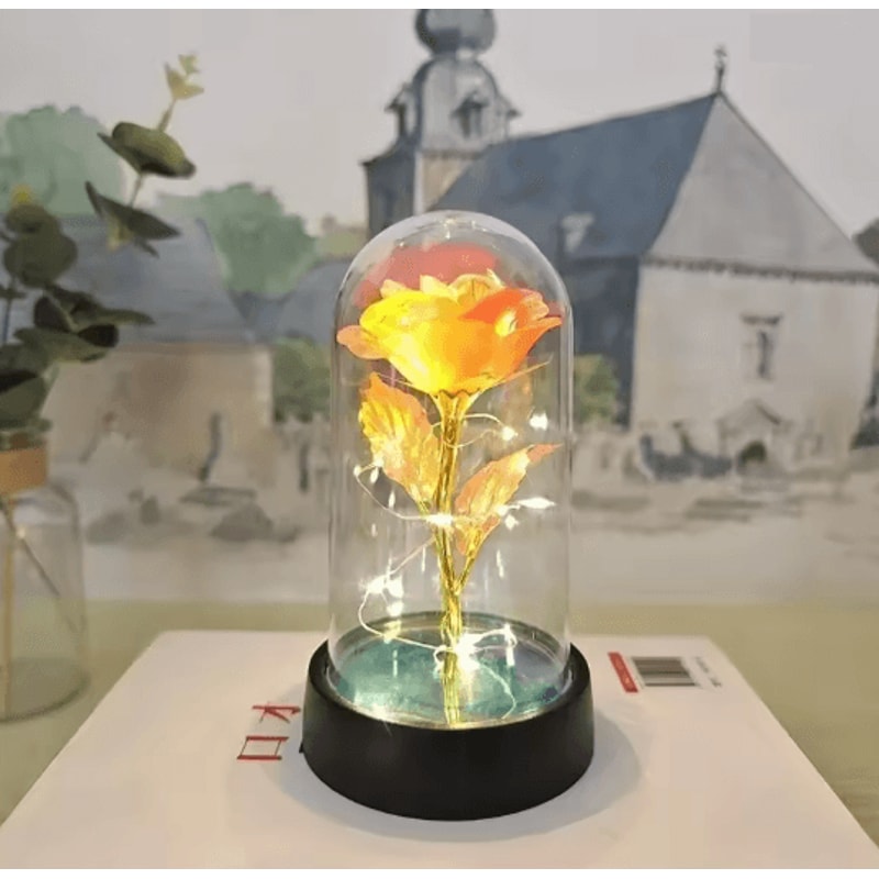 Eternal Rose LED Light Gift Romantic Artificial Flower Decor 7