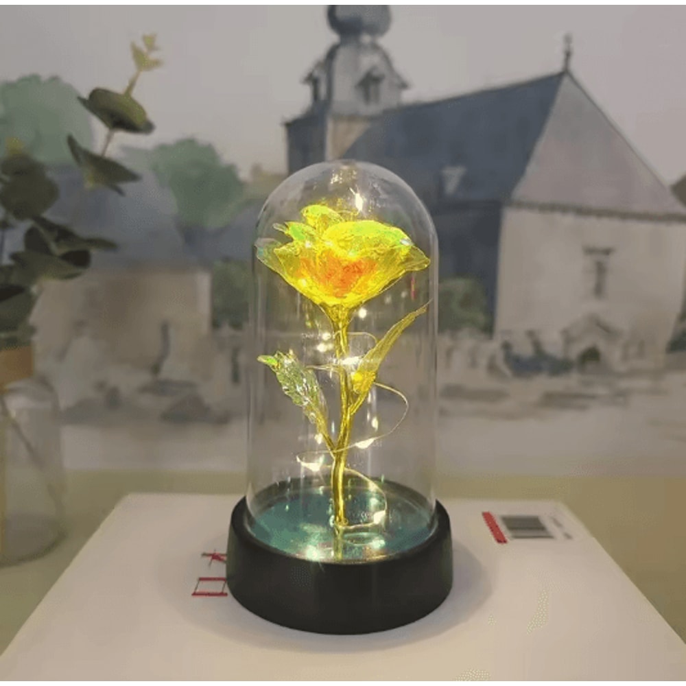 Eternal Rose LED Light Gift Romantic Artificial Flower Decor 8