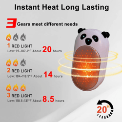 rechargeable hand warmers 2 pack with long lasting heat 6000mah