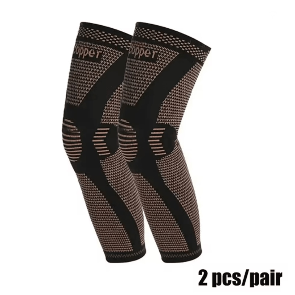Copper Compression Full Leg Sleeve Knee Support For Sports And Recovery 4
