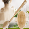 Natural Bristle Back Scrubber With Wooden Handle For Deep Exfoliation 1