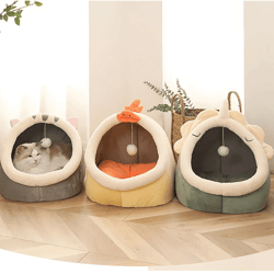 cozy cave cat bed foldable washable pet sleeping nest