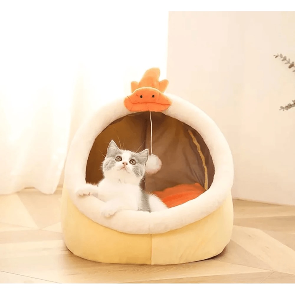 Cozy Cave Cat Bed Foldable Washable Pet Sleeping Nest 1