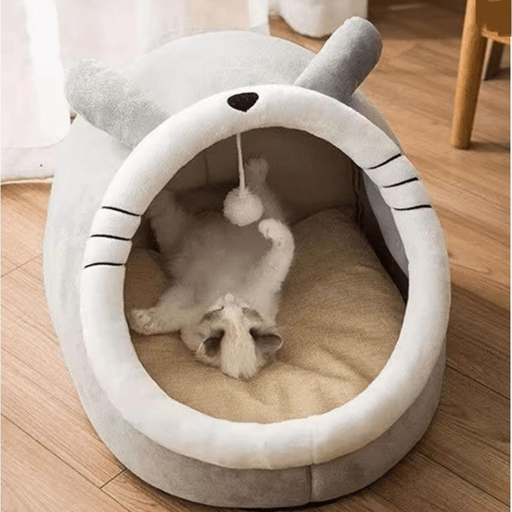 Cozy Cave Cat Bed Foldable Washable Pet Sleeping Nest 5