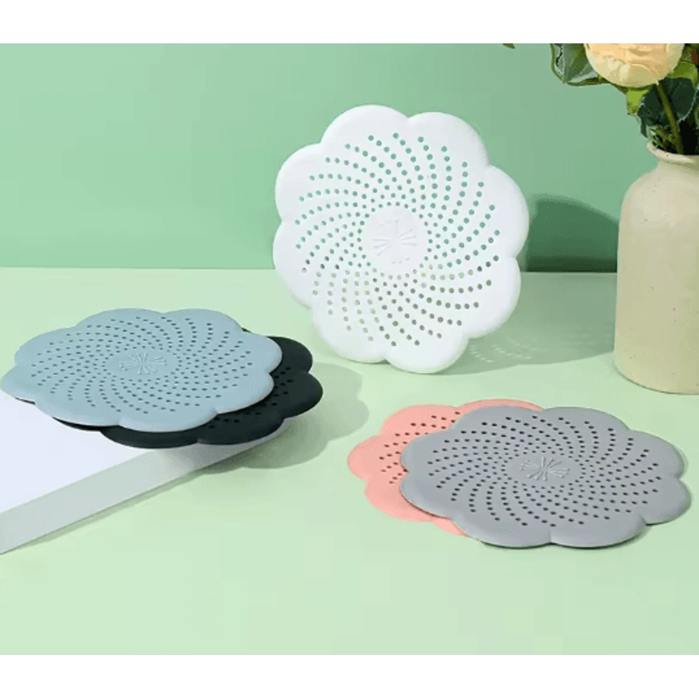 Flower Silicone Drain Cover Hair Catcher Sink Strainer 0