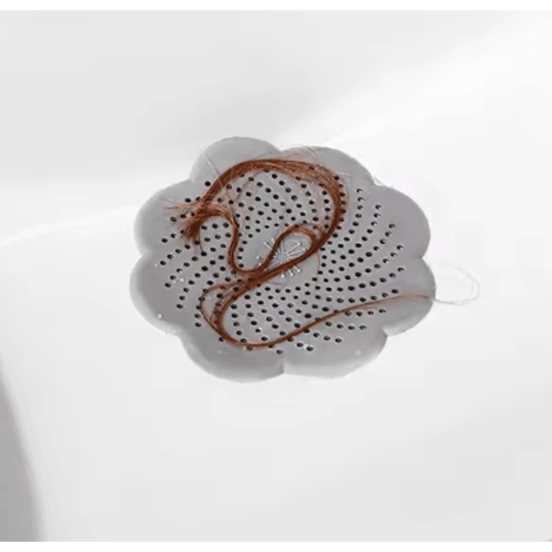 Flower Silicone Drain Cover Hair Catcher Sink Strainer 1