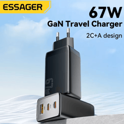 essager 67w gan usb c fast charger with dual usb ports