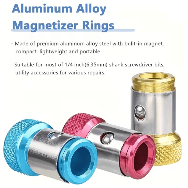 Magnetic Screw Ring Drill Bit Set With Non Slip Magnetizer 1