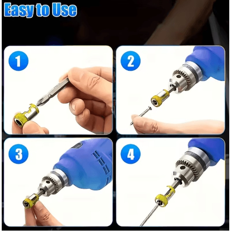 Magnetic Screw Ring Drill Bit Set With Non Slip Magnetizer 2