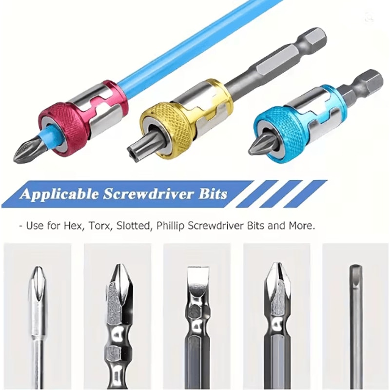 Magnetic Screw Ring Drill Bit Set With Non Slip Magnetizer 3