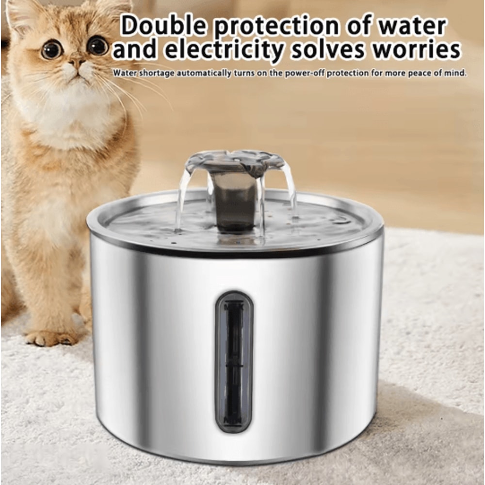 Stainless Steel Cat Water Fountain 25L Automatic Pet Water Dispenser 0