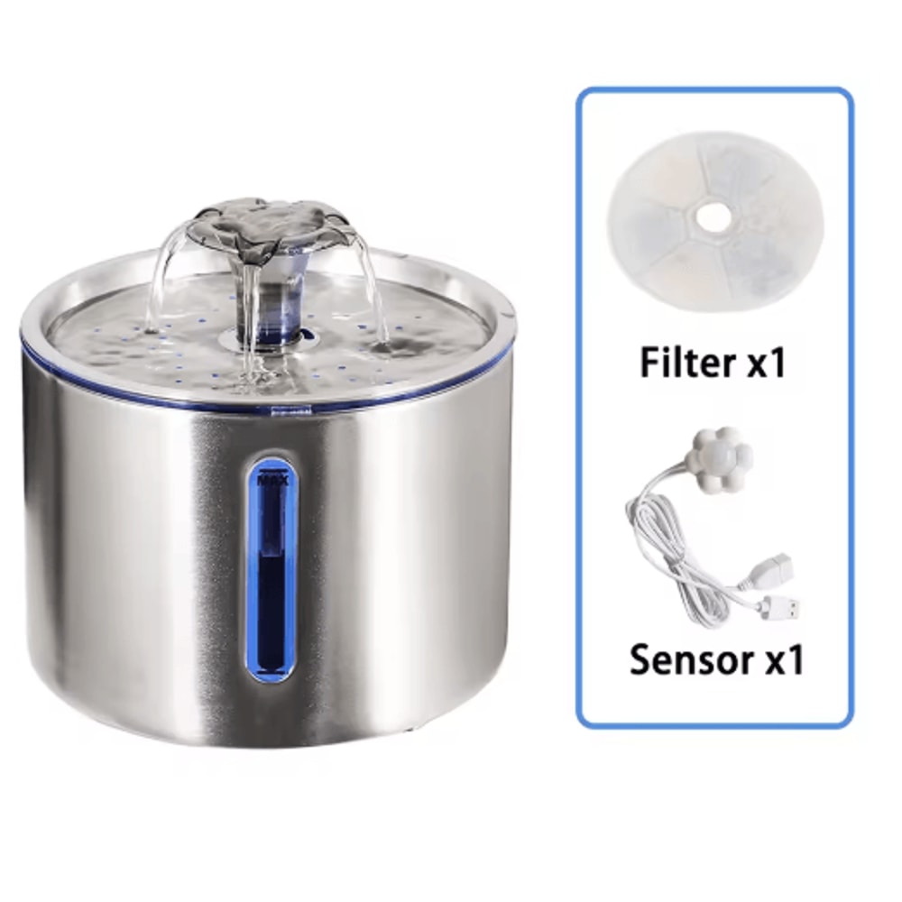 Stainless Steel Cat Water Fountain 25L Automatic Pet Water Dispenser 4