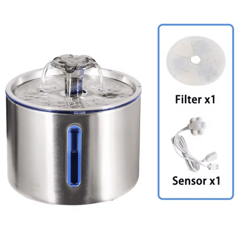 Stainless Steel Cat Water Fountain 25L Automatic Pet Water Dispenser 4