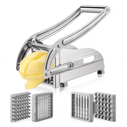prochef 4 in 1 manual potato cutter french fry slicer vegetable chopper