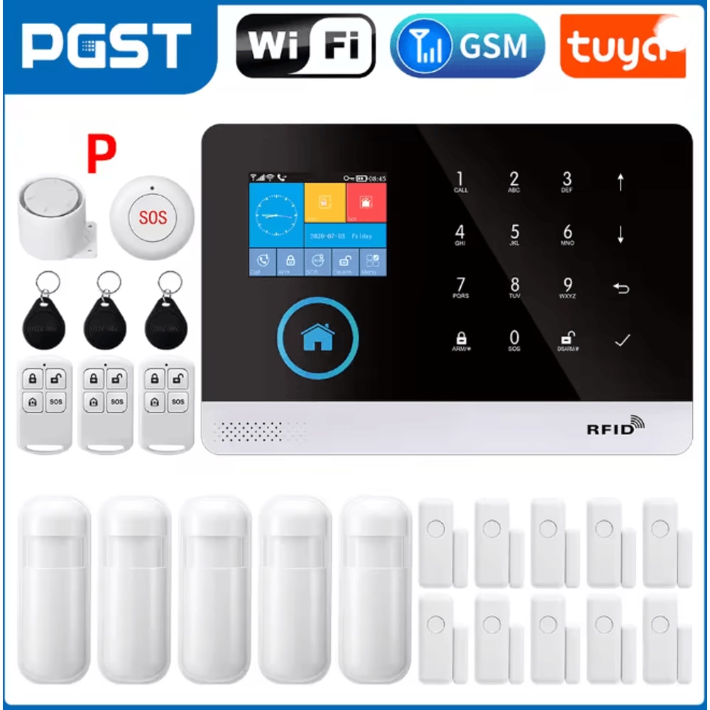 PGST Smart Home Security Alarm System Wireless GSM WIFI With App Control 8