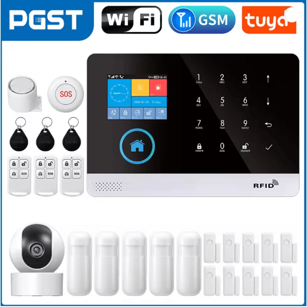 PGST Smart Home Security Alarm System Wireless GSM WIFI With App Control 16