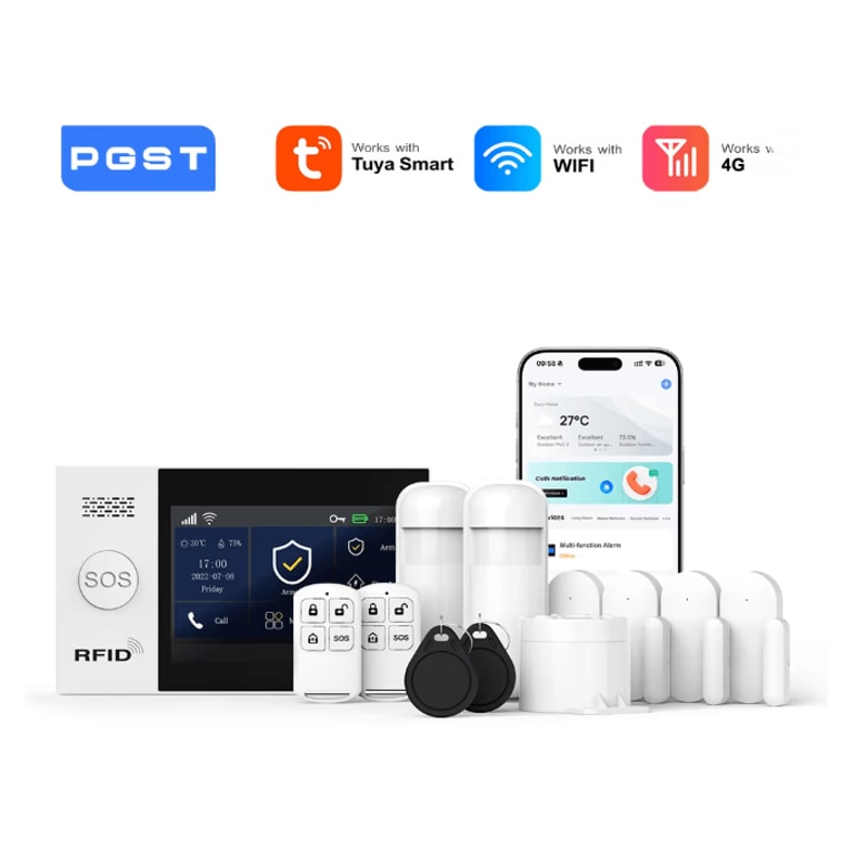 PGST Smart Home Security Alarm System 4G Wireless WIFI With Touch Screen And App Control 0