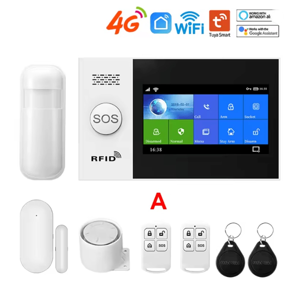 PGST Smart Home Security Alarm System 4G Wireless WIFI With Touch Screen And App Control 4