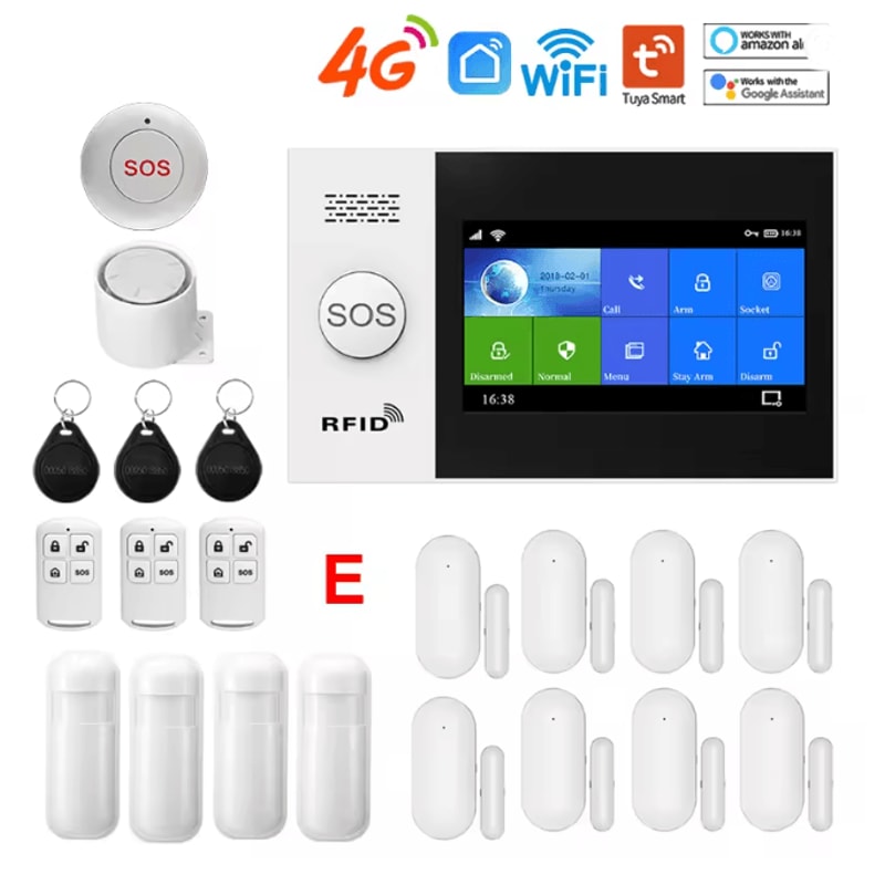 PGST Smart Home Security Alarm System 4G Wireless WIFI With Touch Screen And App Control 8