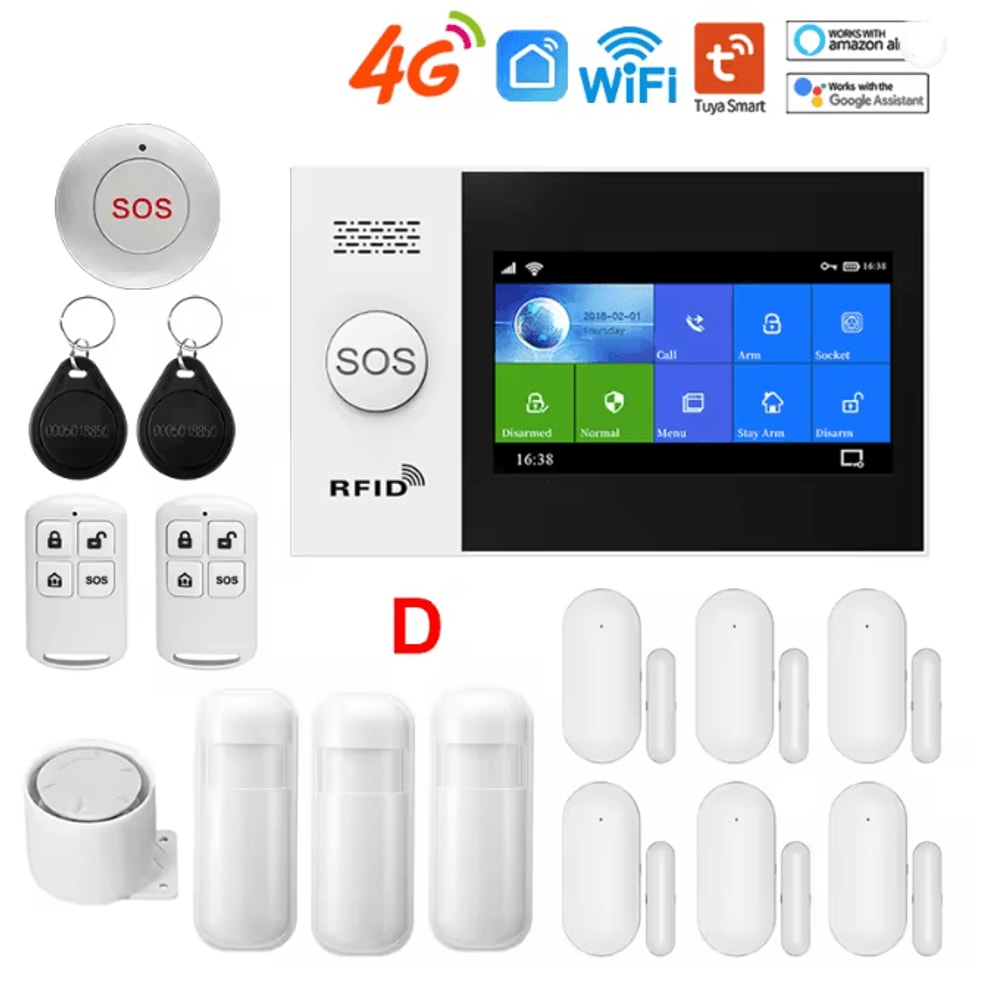 PGST Smart Home Security Alarm System 4G Wireless WIFI With Touch Screen And App Control 7