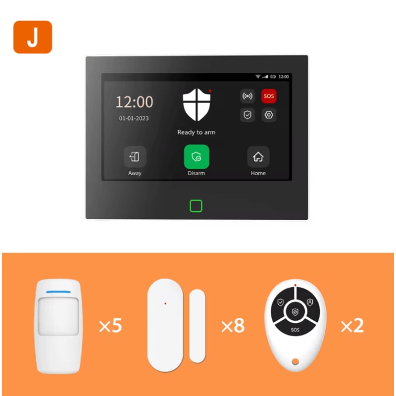 Staniot Smart Home Security Alarm System Wireless 4G WIFI With Touch Screen Siren 9