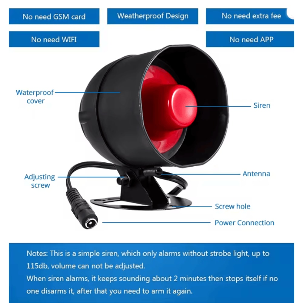 KERUI Wireless Motion Sensor Alarm Siren Standalone Home Security System 2