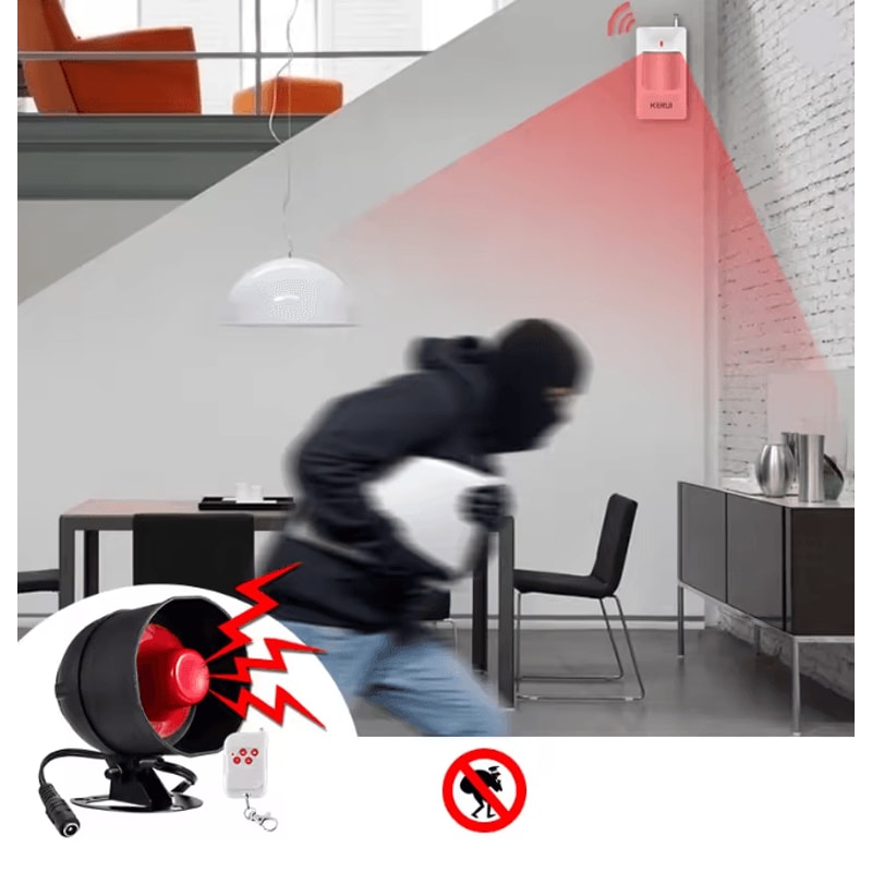 KERUI Wireless Motion Sensor Alarm Siren Standalone Home Security System 3