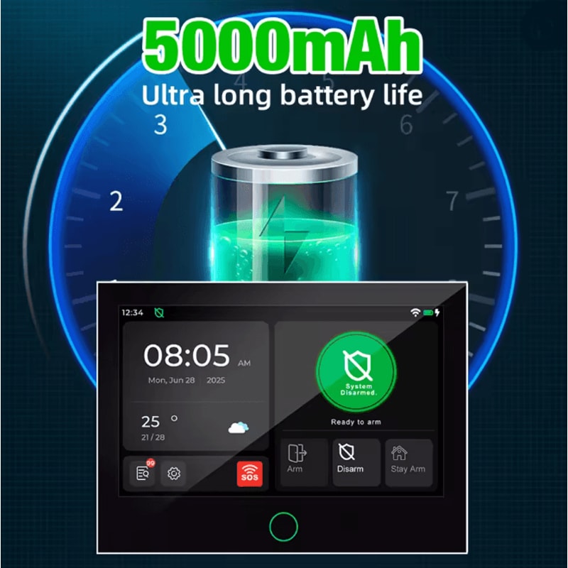 KERUI Smart Home Security Alarm System Wireless 4G WIFI With Touch Screen Panel 3