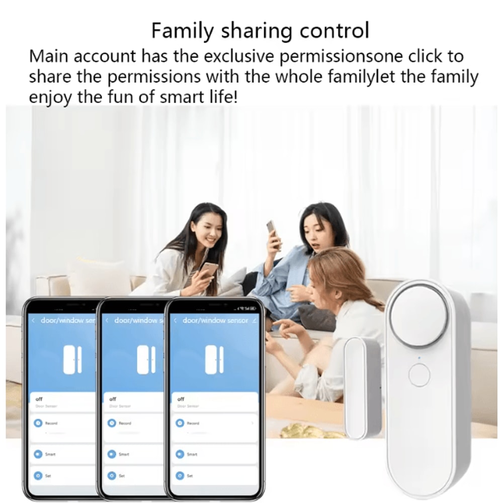 Tuya WIFI Door Window Sensor Alarm Smart Entry Security With Siren 1