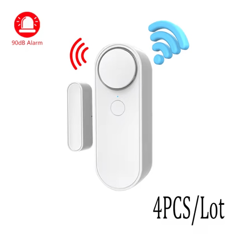 Tuya WIFI Door Window Sensor Alarm Smart Entry Security With Siren 6