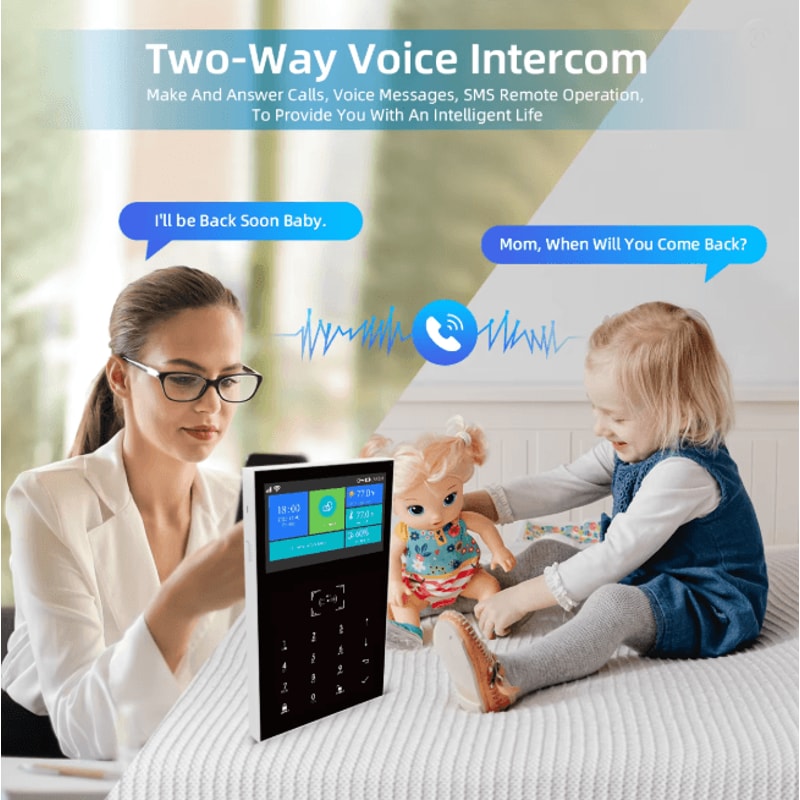 PG109 Smart Home Security Alarm System WIFI GSM With Touch Screen And App Control 1