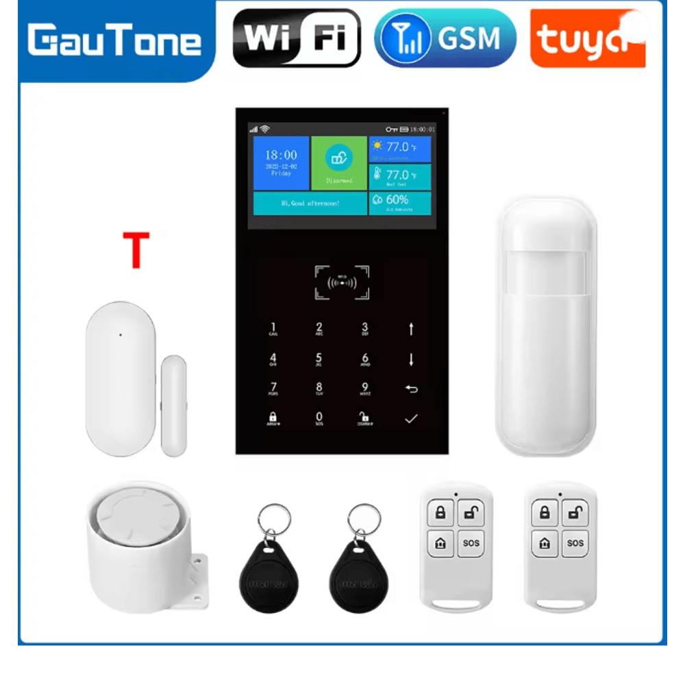 PG109 Smart Home Security Alarm System WIFI GSM With Touch Screen And App Control 5