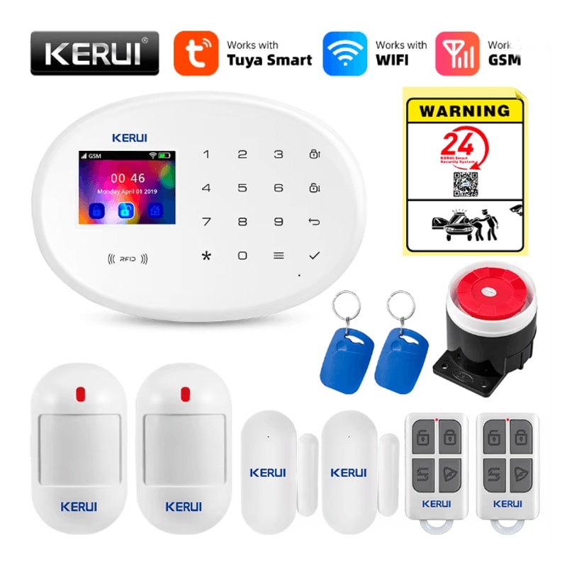 KERUI Smart Home Alarm System Wireless WIFI GSM With Motion Sensors 0