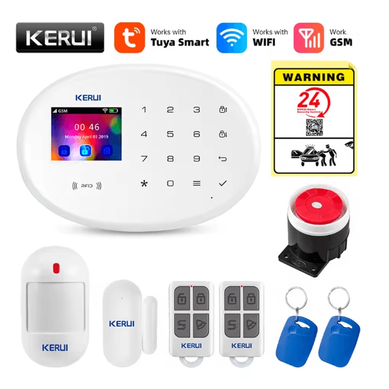 KERUI Smart Home Alarm System Wireless WIFI GSM With Motion Sensors 4