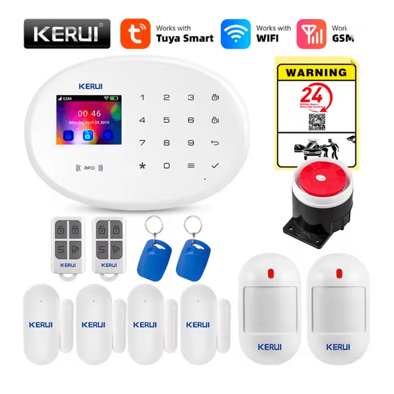 KERUI Smart Home Alarm System Wireless WIFI GSM With Motion Sensors 6