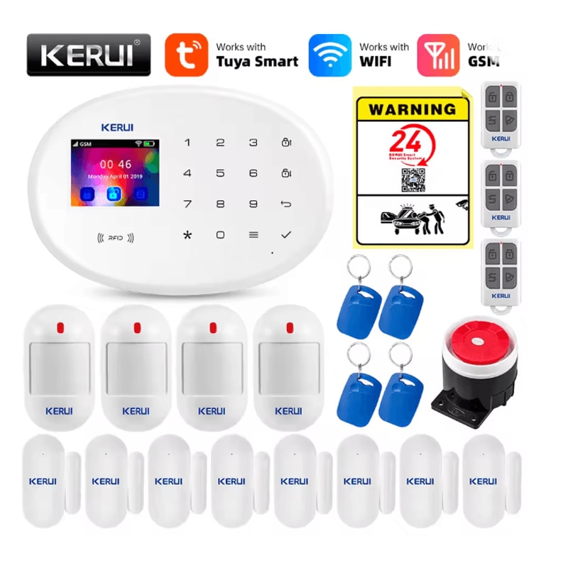 KERUI Smart Home Alarm System Wireless WIFI GSM With Motion Sensors 8