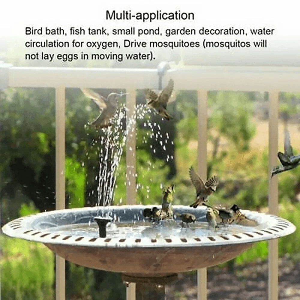 SunRipple Solar Floating Fountain Pump For Bird Baths And Garden Ponds 2