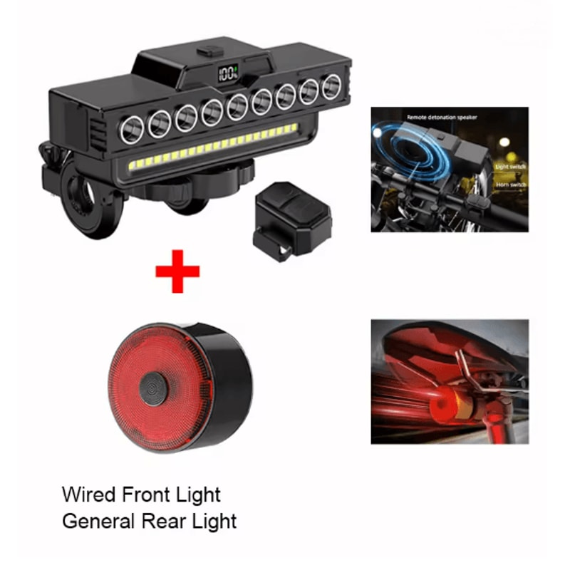 NightGuard USB Rechargeable Bicycle Headlight With Horn For Safer Riding 4