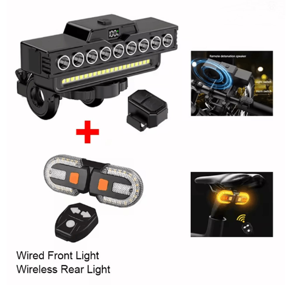 NightGuard USB Rechargeable Bicycle Headlight With Horn For Safer Riding 6