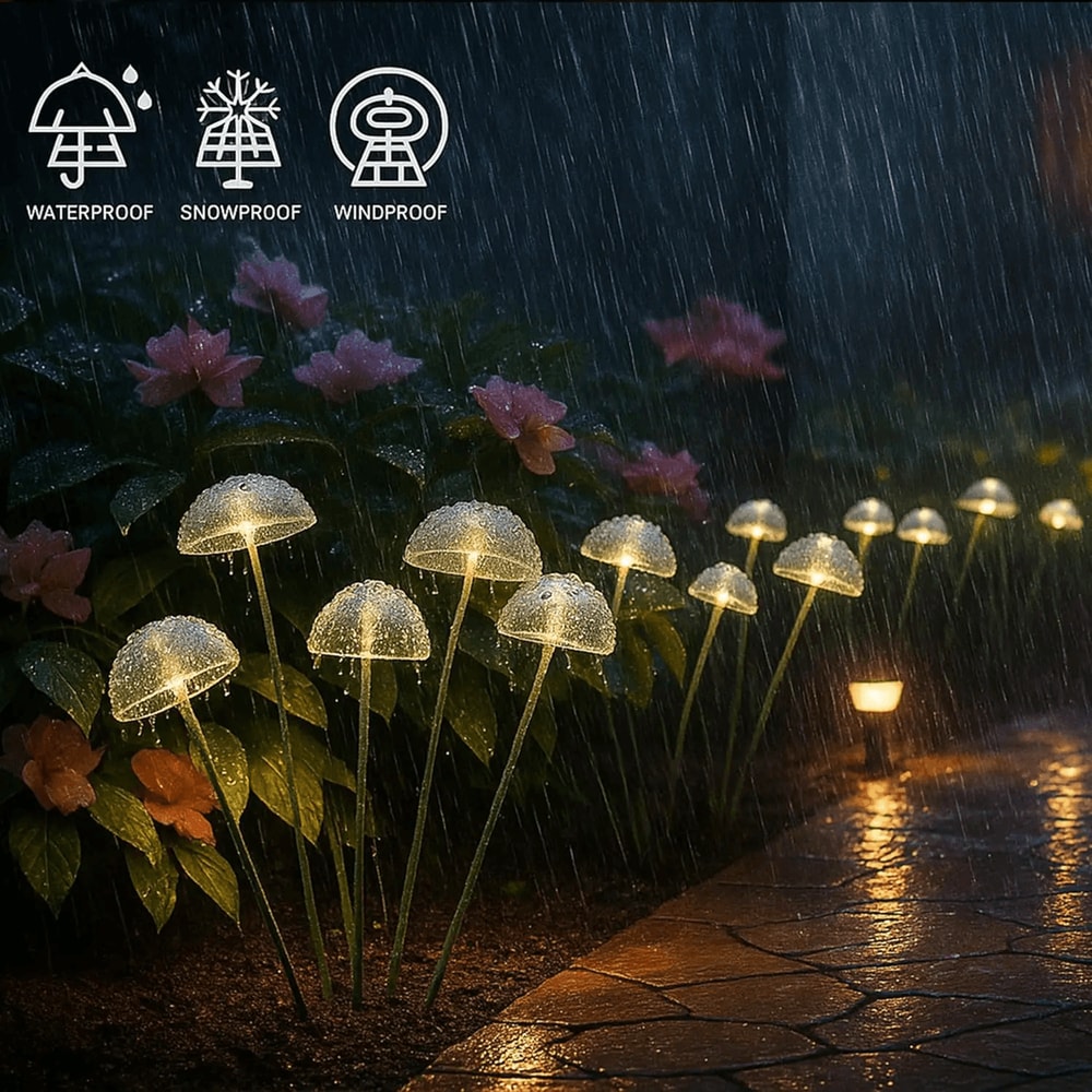 GlowMush Dual Mode Solar Garden Lights For Pathways And Outdoor Decor 1